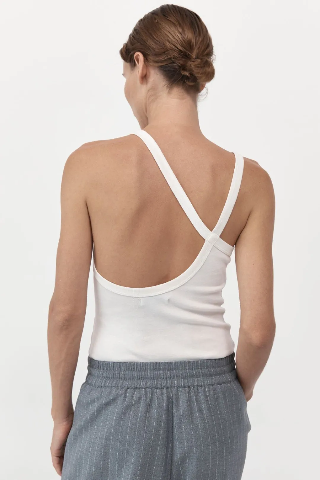 Basics*St. Agni Organic Cotton Abstract Singlet - White