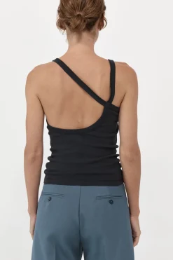 Singlets*St. Agni Organic Cotton Abstract Singlet - Black