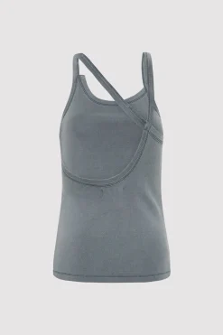 Tops*St. Agni Organic Cotton Abstract Singlet - Diesel Grey