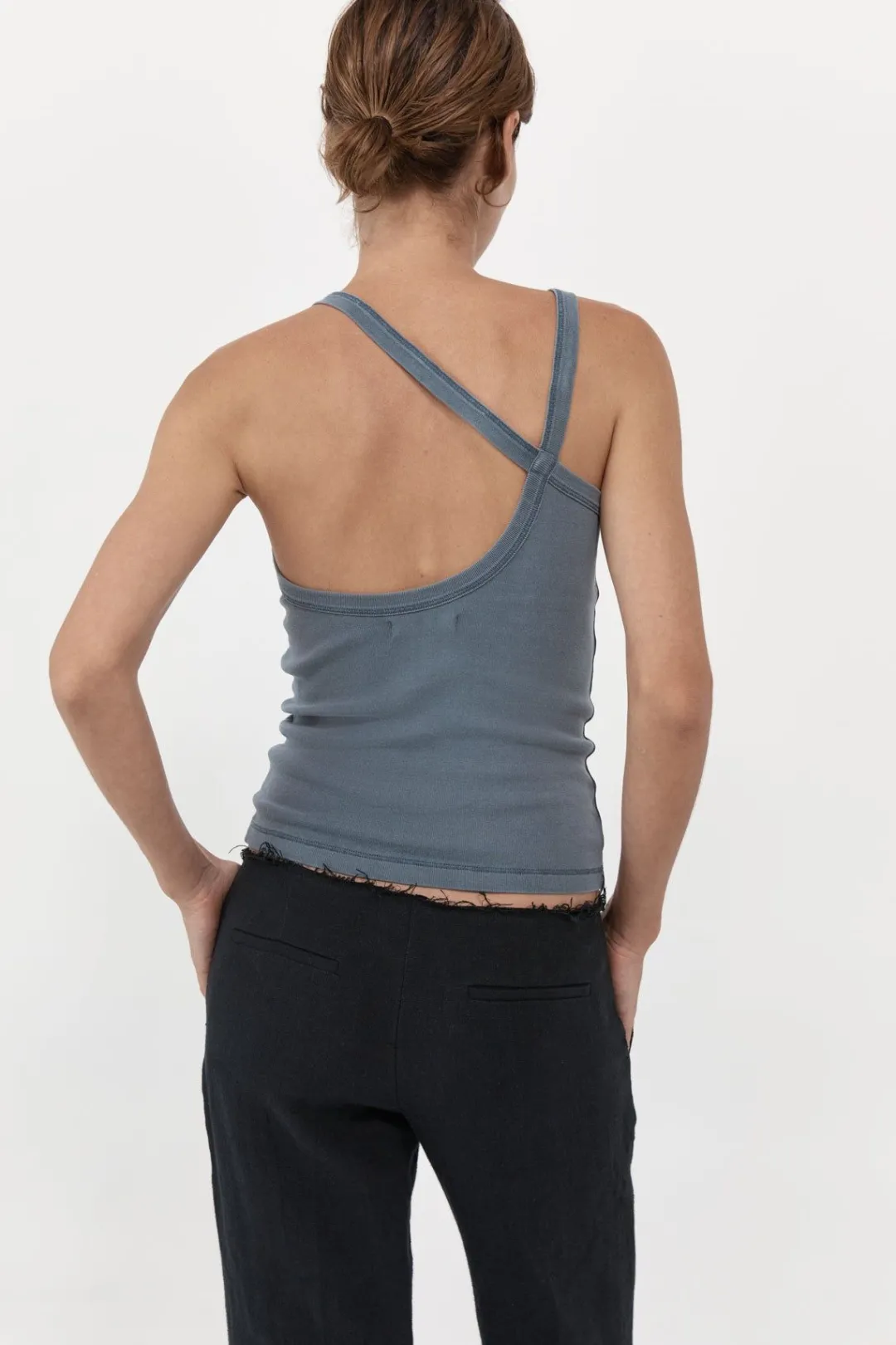 Singlets*St. Agni Organic Cotton Abstract Singlet - Diesel Grey