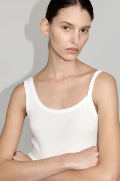 Basics*St. Agni Organic Cotton Asymm Tank - White