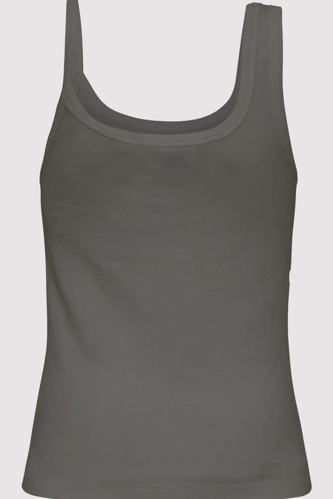 Basics*St. Agni Organic Cotton Asymm Tank - Pewter Grey