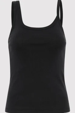 Basics*St. Agni Organic Cotton Asymm Tank - Black