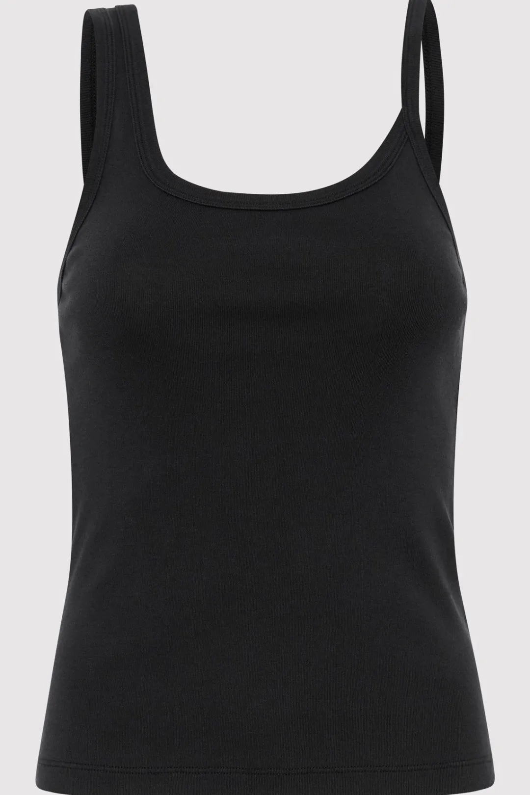 Basics*St. Agni Organic Cotton Asymm Tank - Black