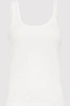 Singlets*St. Agni Organic Cotton Asymm Tank - White