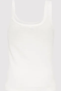 Singlets*St. Agni Organic Cotton Asymm Tank - White