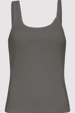 Tops*St. Agni Organic Cotton Asymm Tank - Pewter Grey