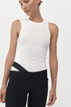 Basics*St. Agni Organic Cotton Asymmetric Tank - White