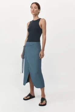 Basics*St. Agni Organic Cotton Asymmetric Tank - Black