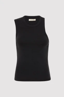 Basics*St. Agni Organic Cotton Asymmetric Tank - Black
