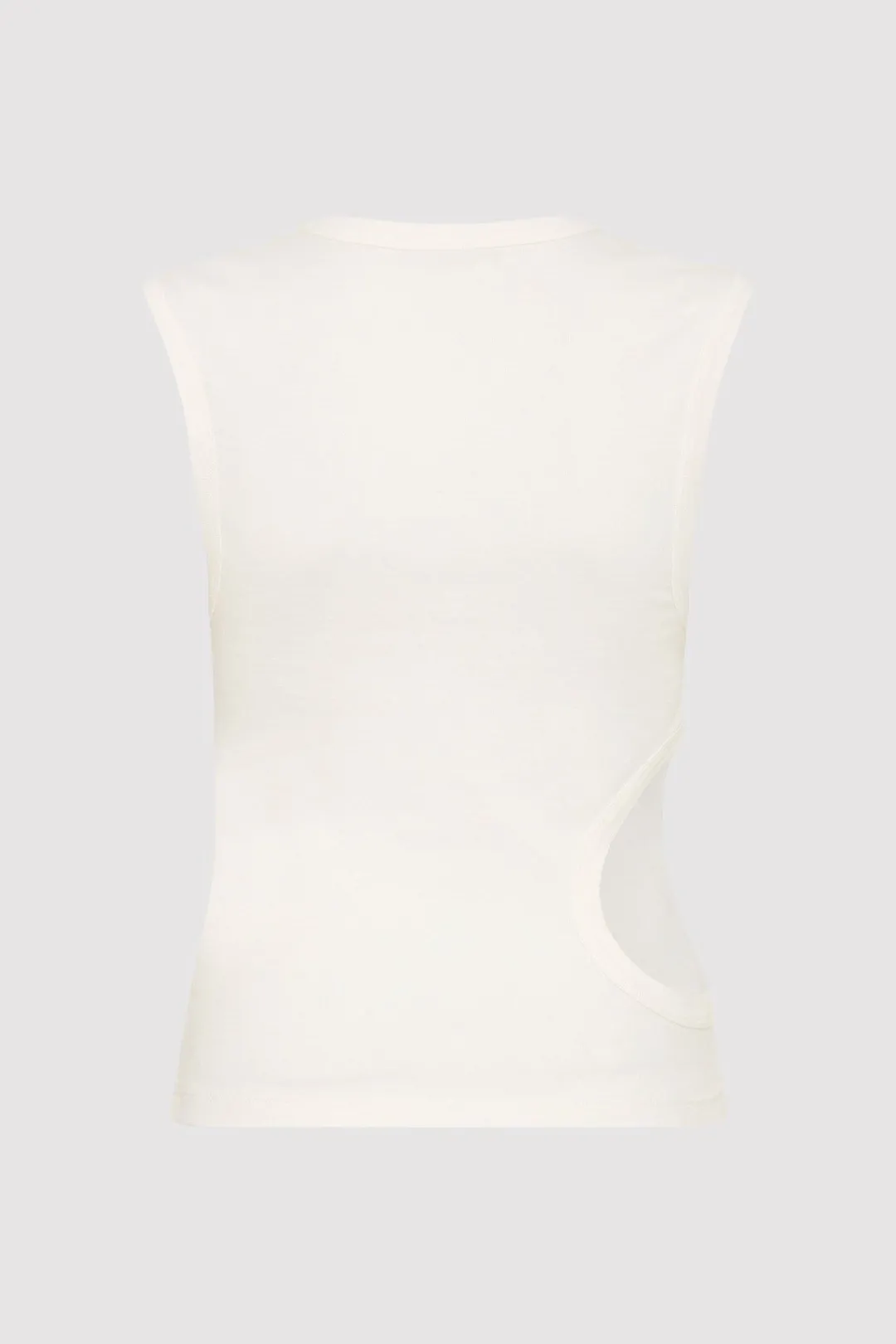 Singlets*St. Agni Organic Cotton Cut Out Tank - White
