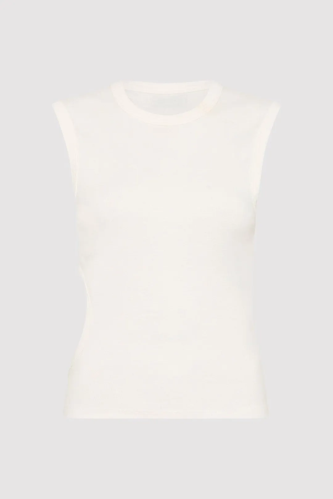 Singlets*St. Agni Organic Cotton Cut Out Tank - White