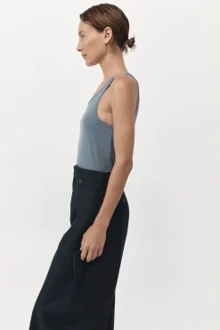 Tops*St. Agni Organic Cotton Everyday Tank - Diesel Grey