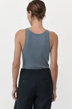 Tops*St. Agni Organic Cotton Everyday Tank - Diesel Grey
