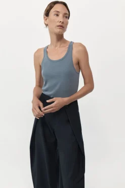 Singlets*St. Agni Organic Cotton Everyday Tank - Diesel Grey