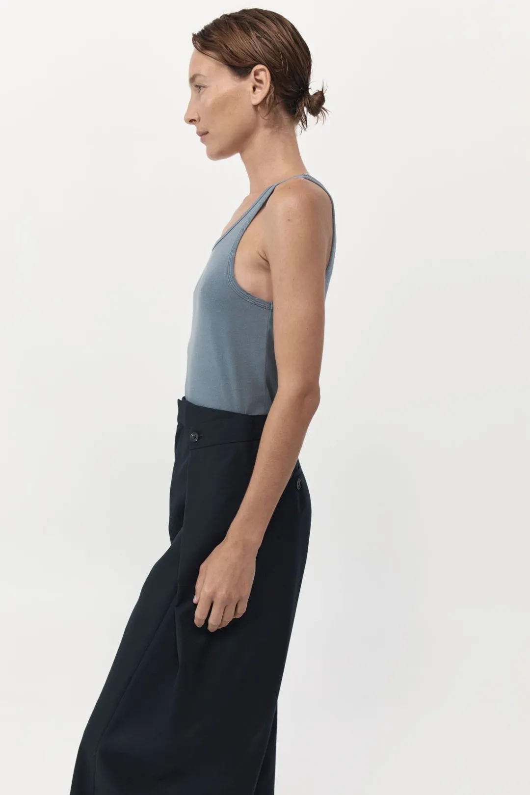 Singlets*St. Agni Organic Cotton Everyday Tank - Diesel Grey