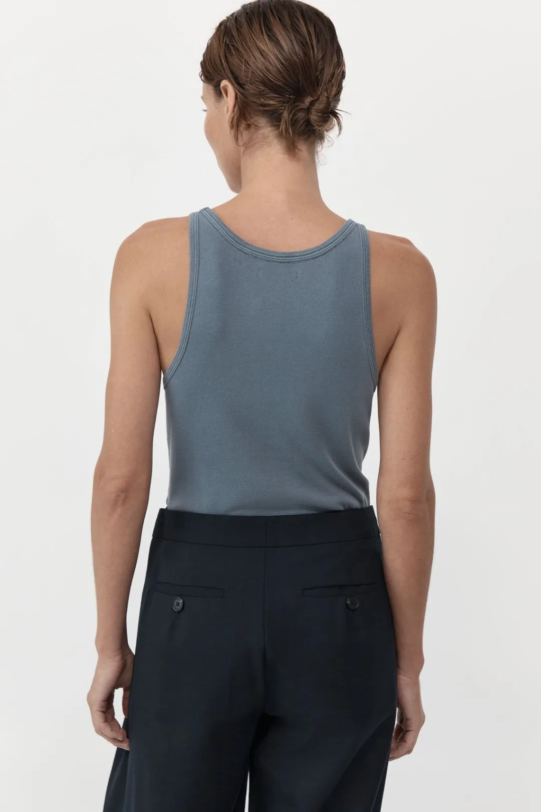 Singlets*St. Agni Organic Cotton Everyday Tank - Diesel Grey