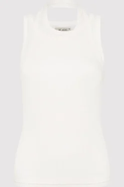Singlets*St. Agni Organic Cotton Layered Tank - White
