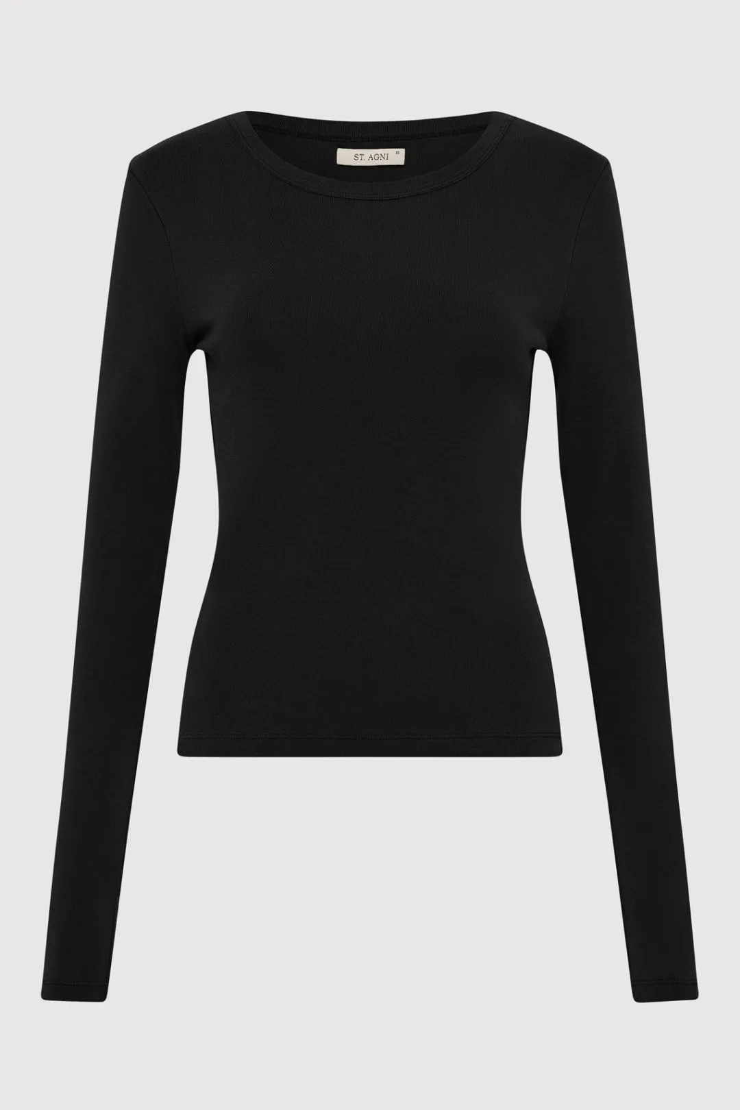 T-Shirts*St. Agni Organic Cotton Long Sleeve Top - Black