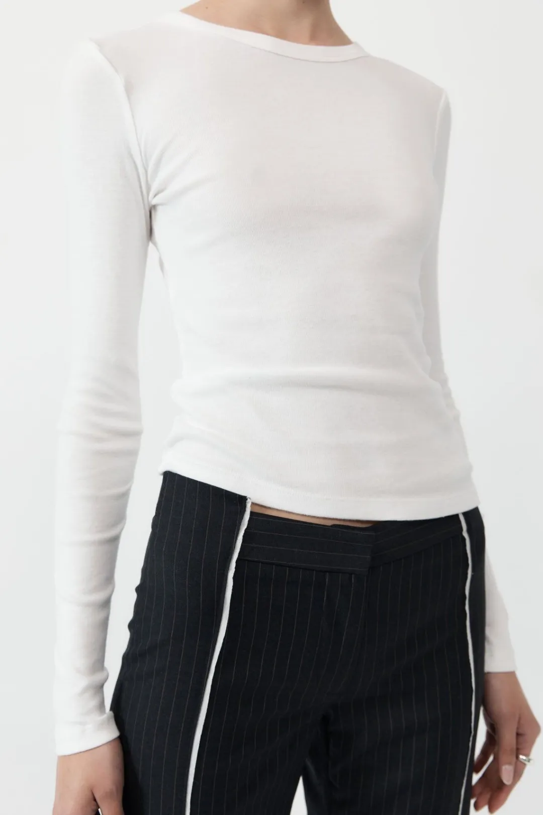 Tops*St. Agni Organic Cotton Long Sleeve Top - White