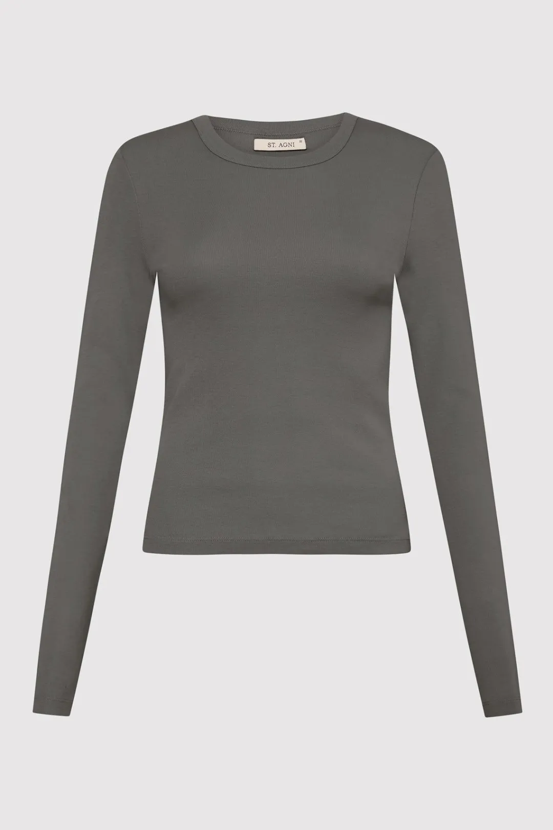 T-Shirts*St. Agni Organic Cotton Long Sleeve Top - Pewter Grey