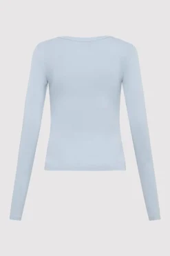 Tops*St. Agni Organic Cotton Long Sleeve Top - Stone Blue