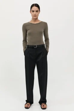 Tops*St. Agni Organic Cotton Long Sleeve Top - Kelp