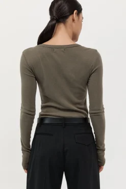 Tops*St. Agni Organic Cotton Long Sleeve Top - Kelp