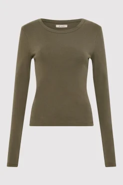 Tops*St. Agni Organic Cotton Long Sleeve Top - Kelp