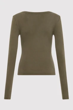 Tops*St. Agni Organic Cotton Long Sleeve Top - Kelp