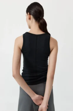 Tops*St. Agni Organic Cotton Singlet - Black
