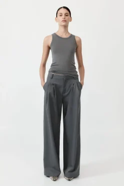 Basics*St. Agni Organic Cotton Singlet - Pewter Grey