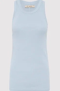 Singlets*St. Agni Organic Cotton Singlet - Stone Blue