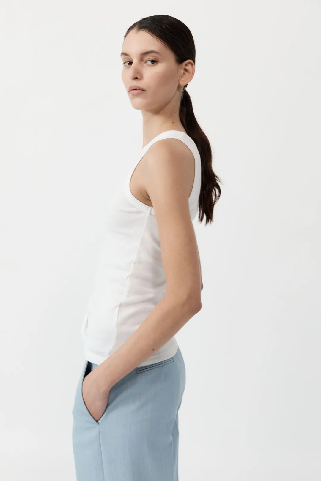 Singlets*St. Agni Organic Cotton Singlet - White