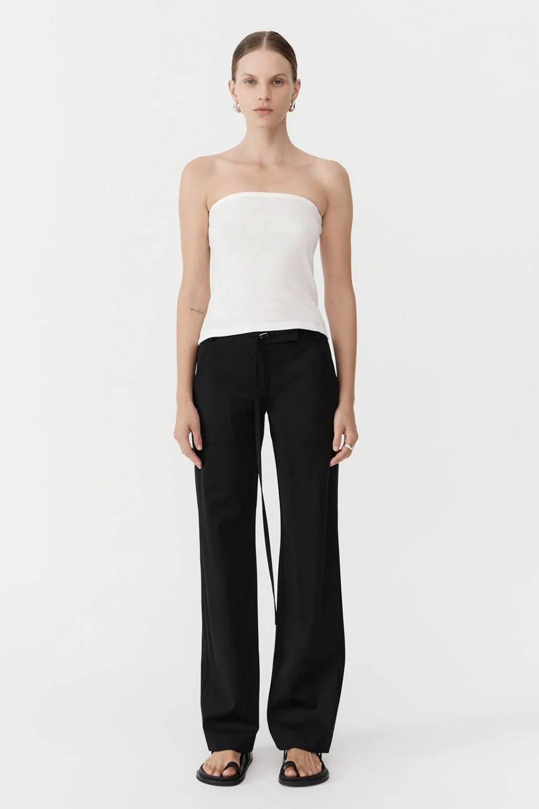 Basics*St. Agni Organic Cotton Strapless Top - White