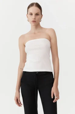 Tops*St. Agni Organic Cotton Strapless Top - White