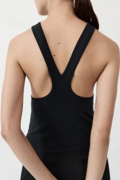 Unisex*St. Agni Organic Cotton V Back Tank - Black