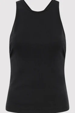 Unisex*St. Agni Organic Cotton V Back Tank - Black