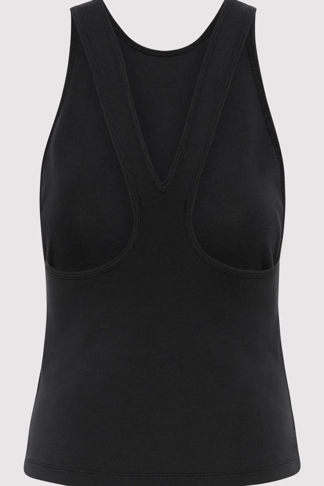 Unisex*St. Agni Organic Cotton V Back Tank - Black