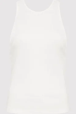 Unisex*St. Agni Organic Cotton V Back Tank - White