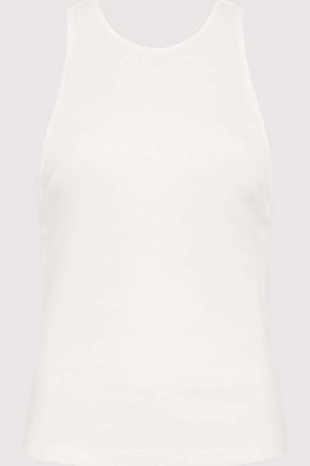 Unisex*St. Agni Organic Cotton V Back Tank - White