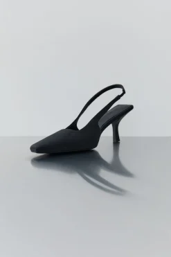 Heels*St. Agni Paris Sling Back Kitten Heel - Black