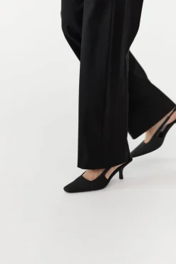 Heels*St. Agni Paris Sling Back Kitten Heel - Black