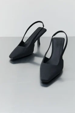 Heels*St. Agni Paris Sling Back Kitten Heel - Black