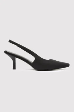 Heels*St. Agni Paris Sling Back Kitten Heel - Black