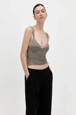 Tops*St. Agni Peignoir Camisole - Castor Grey