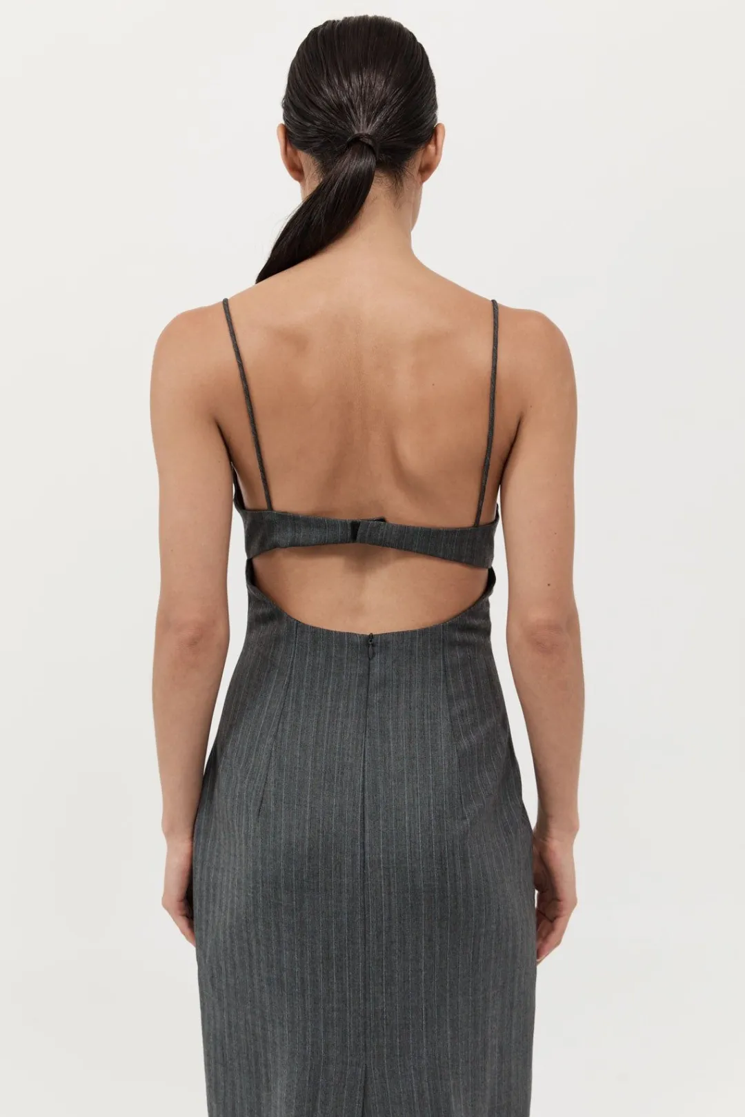 Dresses*St. Agni Pinstripe Bra Dress - Stone Blue Stripe