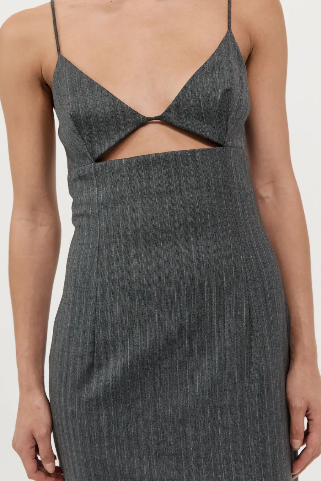 Dresses*St. Agni Pinstripe Bra Dress - Stone Blue Stripe