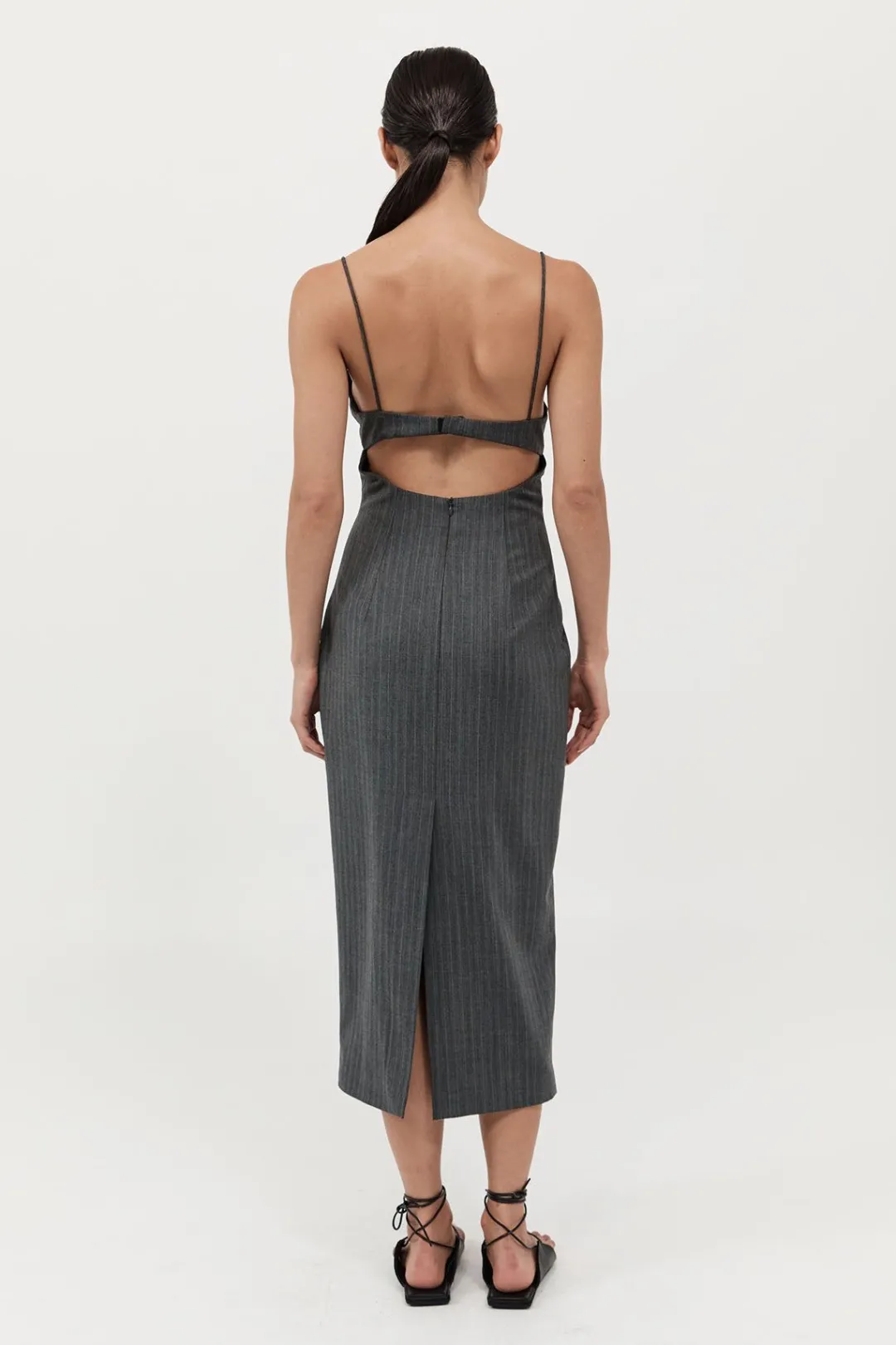 Dresses*St. Agni Pinstripe Bra Dress - Stone Blue Stripe