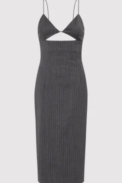 Dresses*St. Agni Pinstripe Bra Dress - Stone Blue Stripe